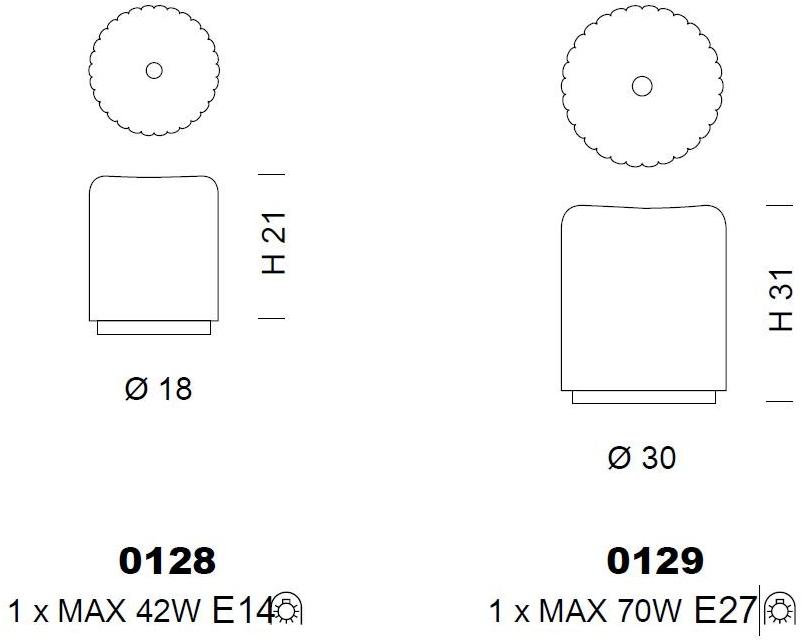 Sylcom Настольная лампа из стекла Mask 0128/0129 - Вид №1