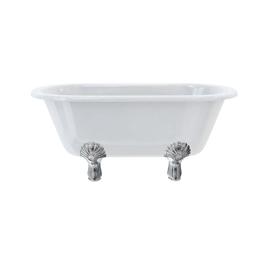 Burlington Двухсторонняя ванна Windsor 150 см с роскошными ножками с ножками Luxury Claw в черном цвете E4 L1B  - Вид №3