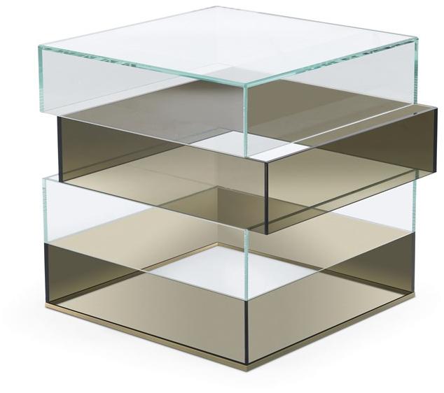 Gianfranco Ferré Home Квадратный журнальный столик из сатинированного стекла Jenga Jen.231.a - Вид №4