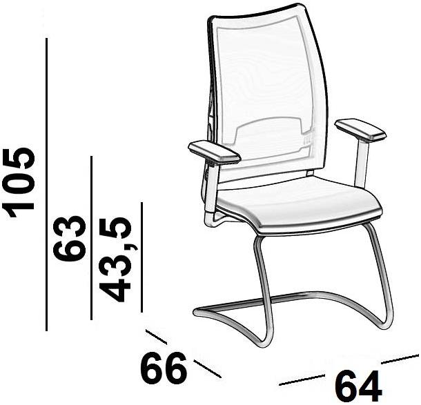 Luxy Кресло консольное в сетке с подлокотниками для залов ожидания Overtime sun-id-1488011 - Вид №2
