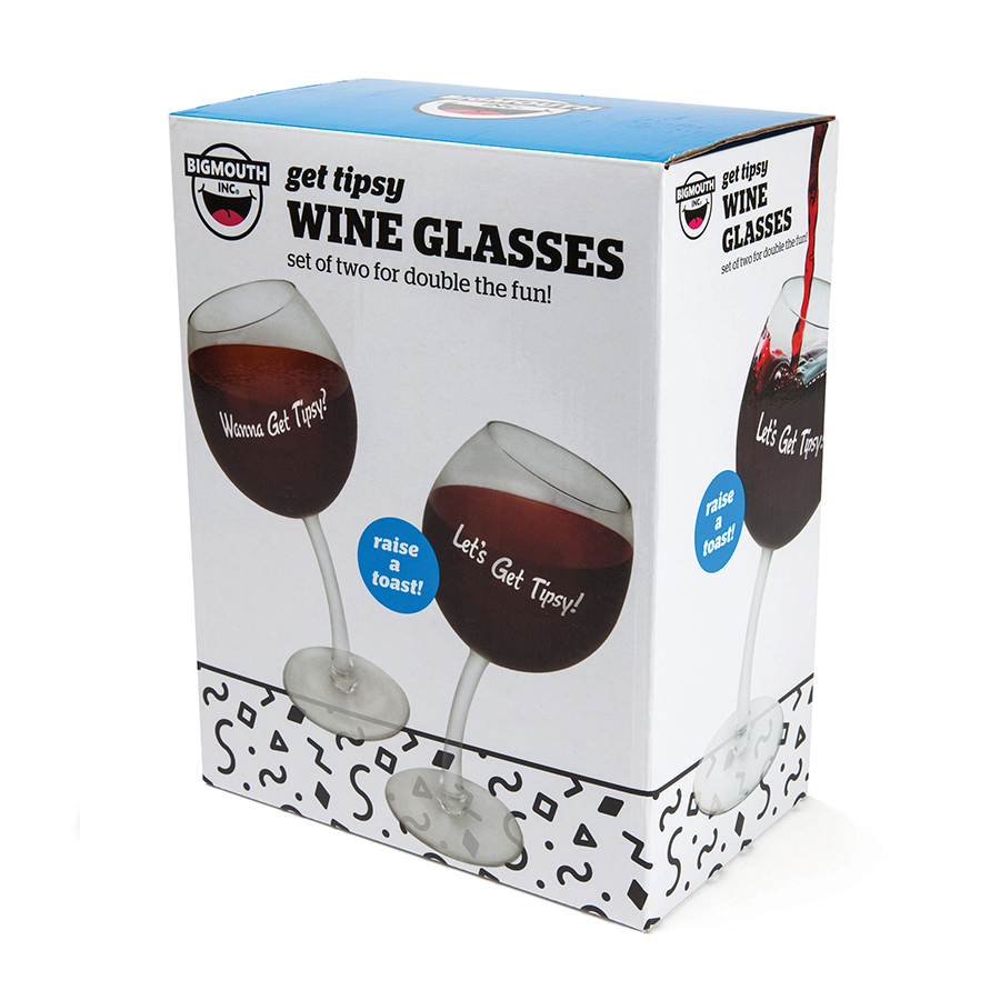 BMWGTP Набор бокалов , tipsy wine glass pair, 355 мл BigMouth  - Вид №5