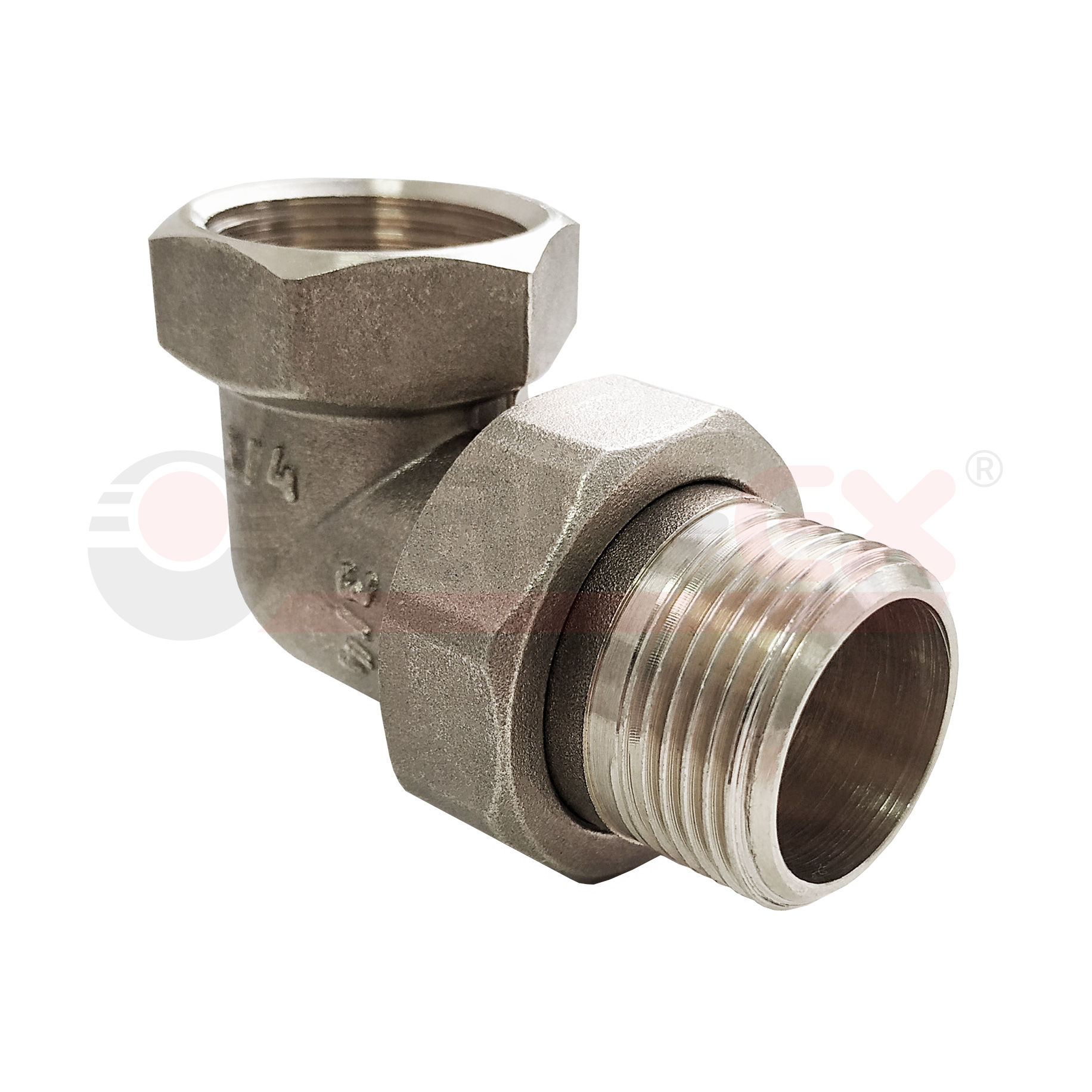 VF.098.N.034 Valfex Сгон разъемный угловой с никелевым покрытием (внутр.-наруж.) 