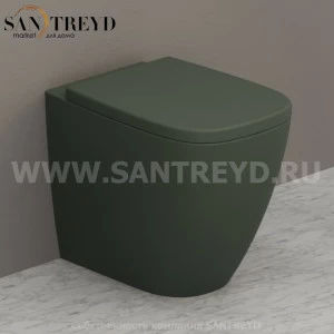 GN001FE Приставной унитаз напольный Зеленый Ceramica Globo GENESIS Италия
