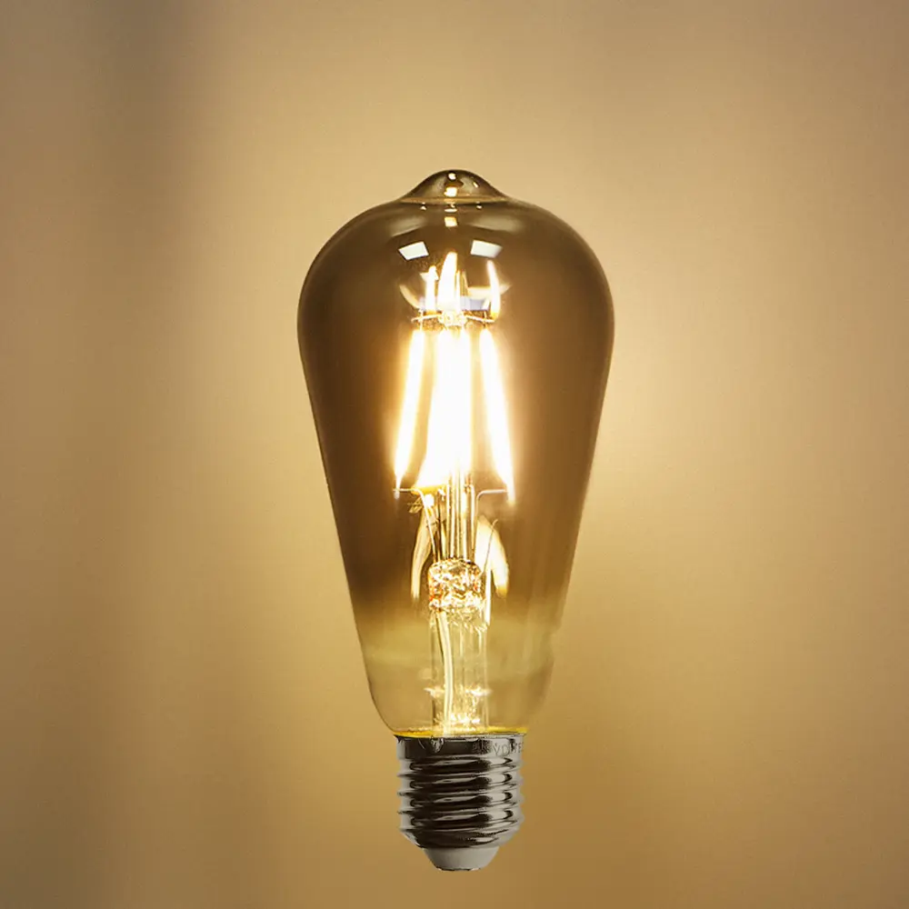 Декоративная филаментная лампа Voltega ST64 дымчатая 4Вт E27 89346000 STLM-0904837