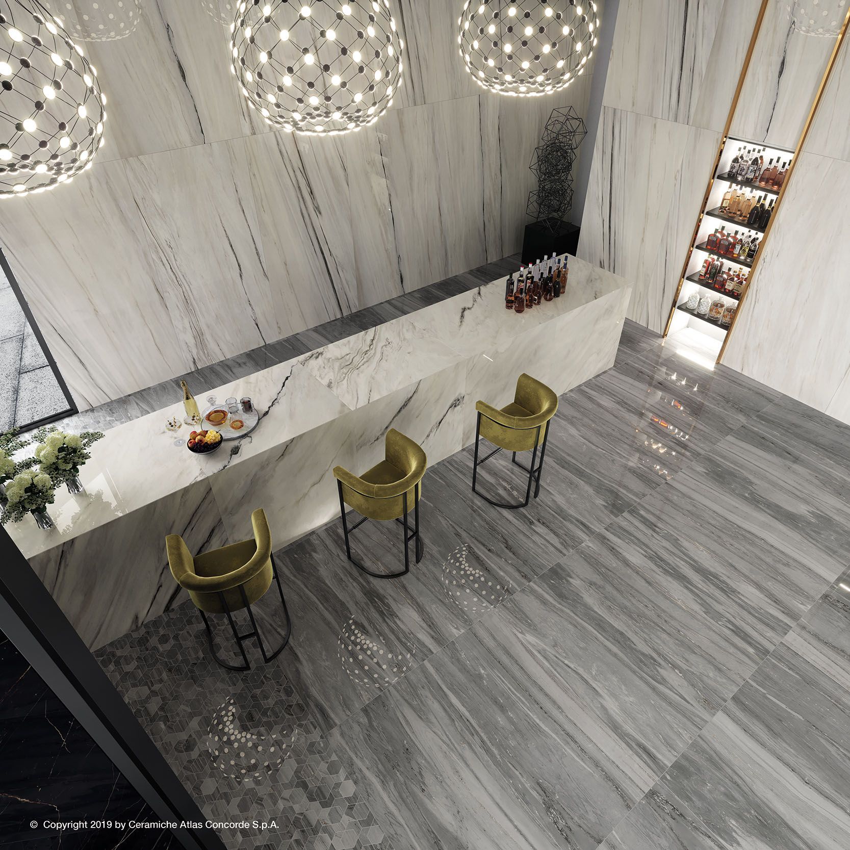 Пол из керамогранита с мраморным эффектом Atlas Concorde Marvel Dream ARCH-00135482 - Вид №25