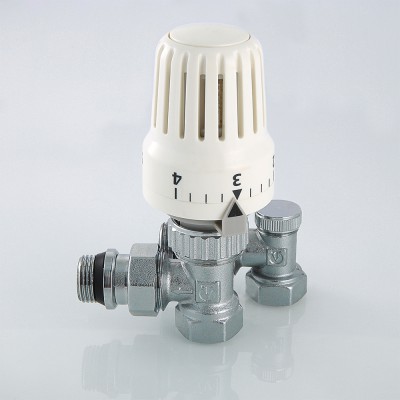 VT.045.N.04 Комплект терморегулирующего оборудования для радиатора угловой Valtec 1/2"  - Вид №4