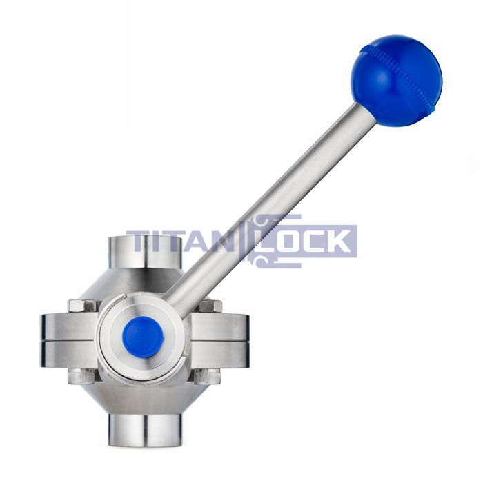 Кран шаровый нержавеющий (AISI304) DN65, типа сварка-сварка, DIN TLHBV065WDS TITAN LOCK  - Вид №6