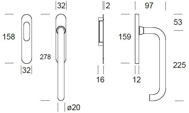 Reguitti Ручка из нержавеющей стали Stoccolma Al15md011** - Вид №1