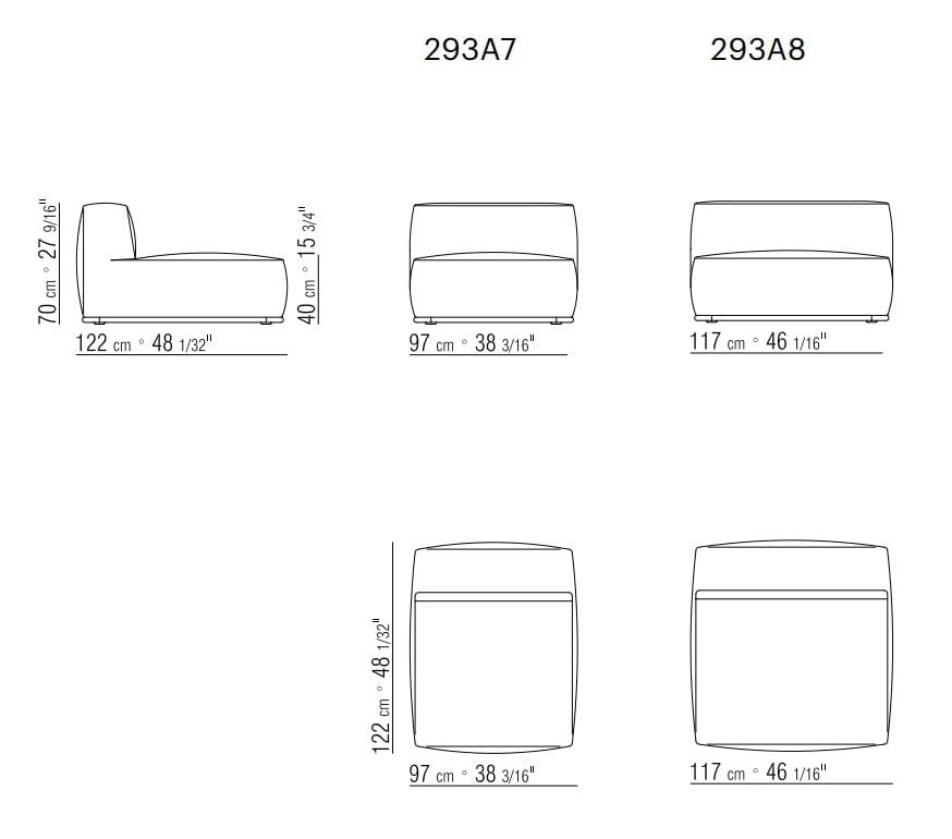 Тканевый диван с журнальной стойкой Flexform Perry ARCH-00141261 - Вид №19