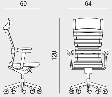 Viganò Офисное кресло на козелке из ткани с подголовником Winner sun-id-1497385 - Вид №6