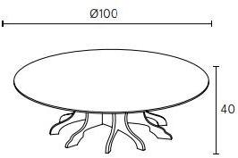 ALBEDO Низкий круглый журнальный столик из березы Tale sun-id-1410396 - Вид №5