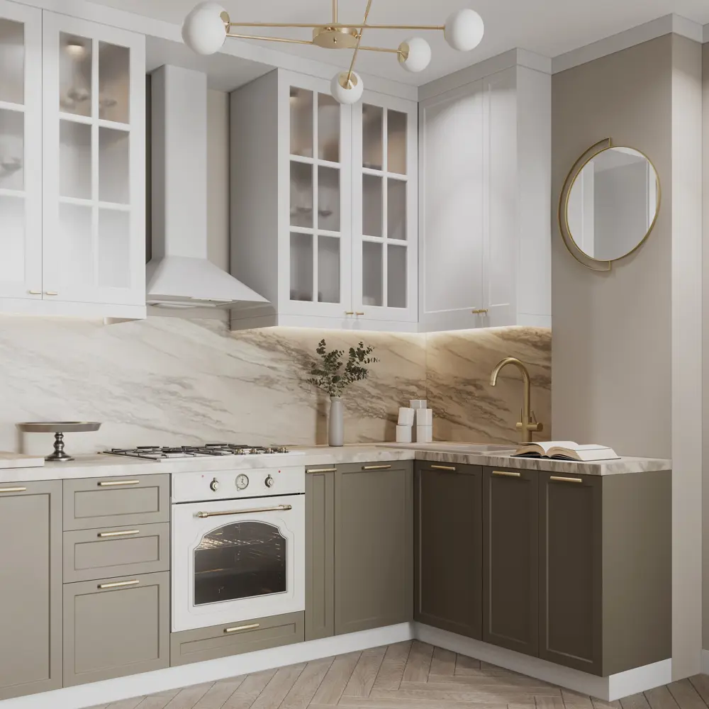 Фасад для кухни Ньюпорт Delinia ID - матовый белый МДФ с филенкой 82010401 STLM-0017291 - Вид №10