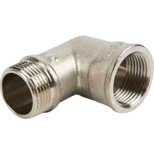 Угол Valtec, внутренняя-наружная резьба, 3/4"  никелированная латунь