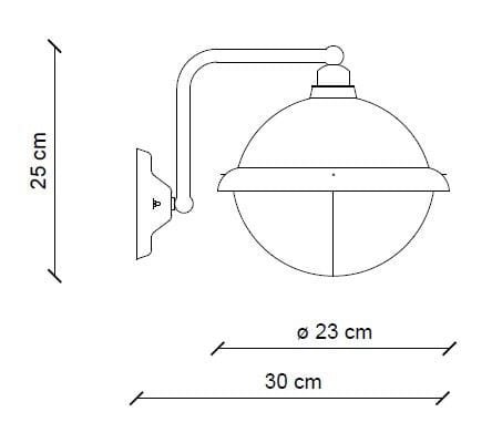 Керамический фонарь с фиксированным кронштейном FERROLUCE Industrial ARCH-00104189 - Вид №2