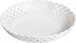 1051264 Meissen Блюдо ажурное круглое 21см "Новый марсель, белый рельеф" Фарфор