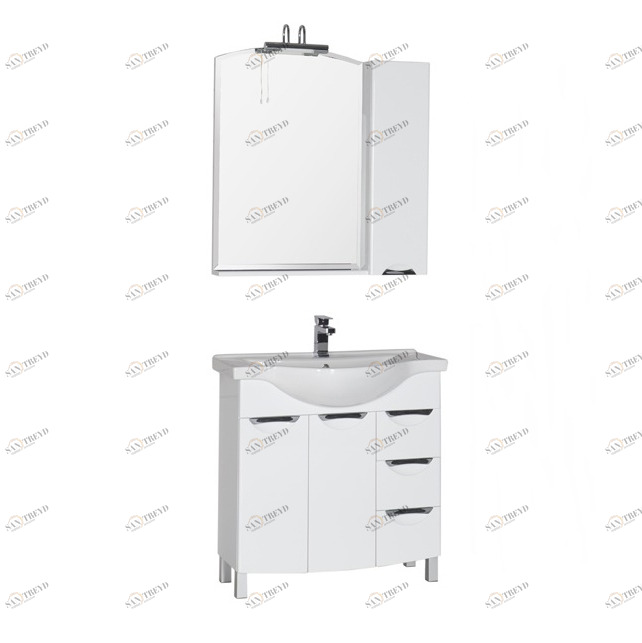 Комплект мебели Aquanet Асти 85 белый 00177796