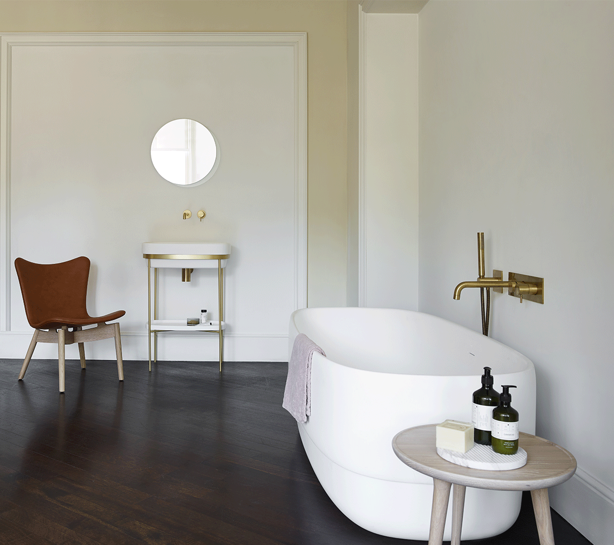 Ex.T RIBBON Отдельностоящая консоль из латуни с поддоном Livingtec com_ribbon-livingtec - Вид №1