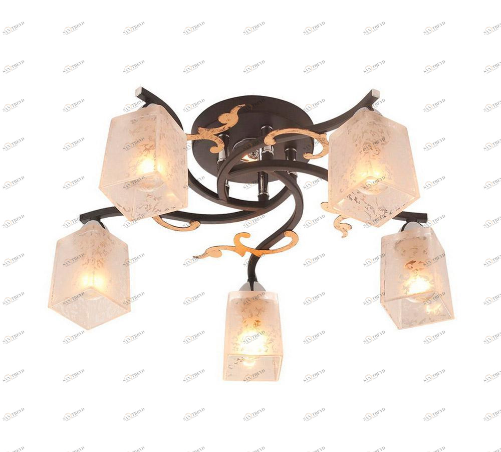 Потолочная люстра IDLamp Edda 206/5PF-Blackchrome IDLAMP EDDA 182555 Белый 