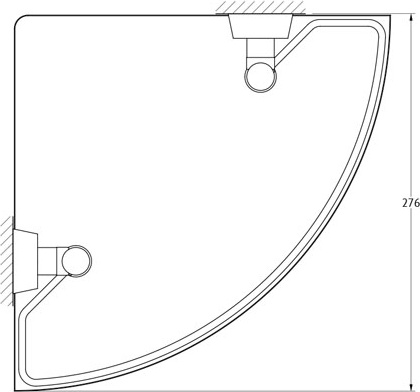 VIZ 073 Полка угловая 3-х ярусная 28 cm FBS Vizovice - Вид №1