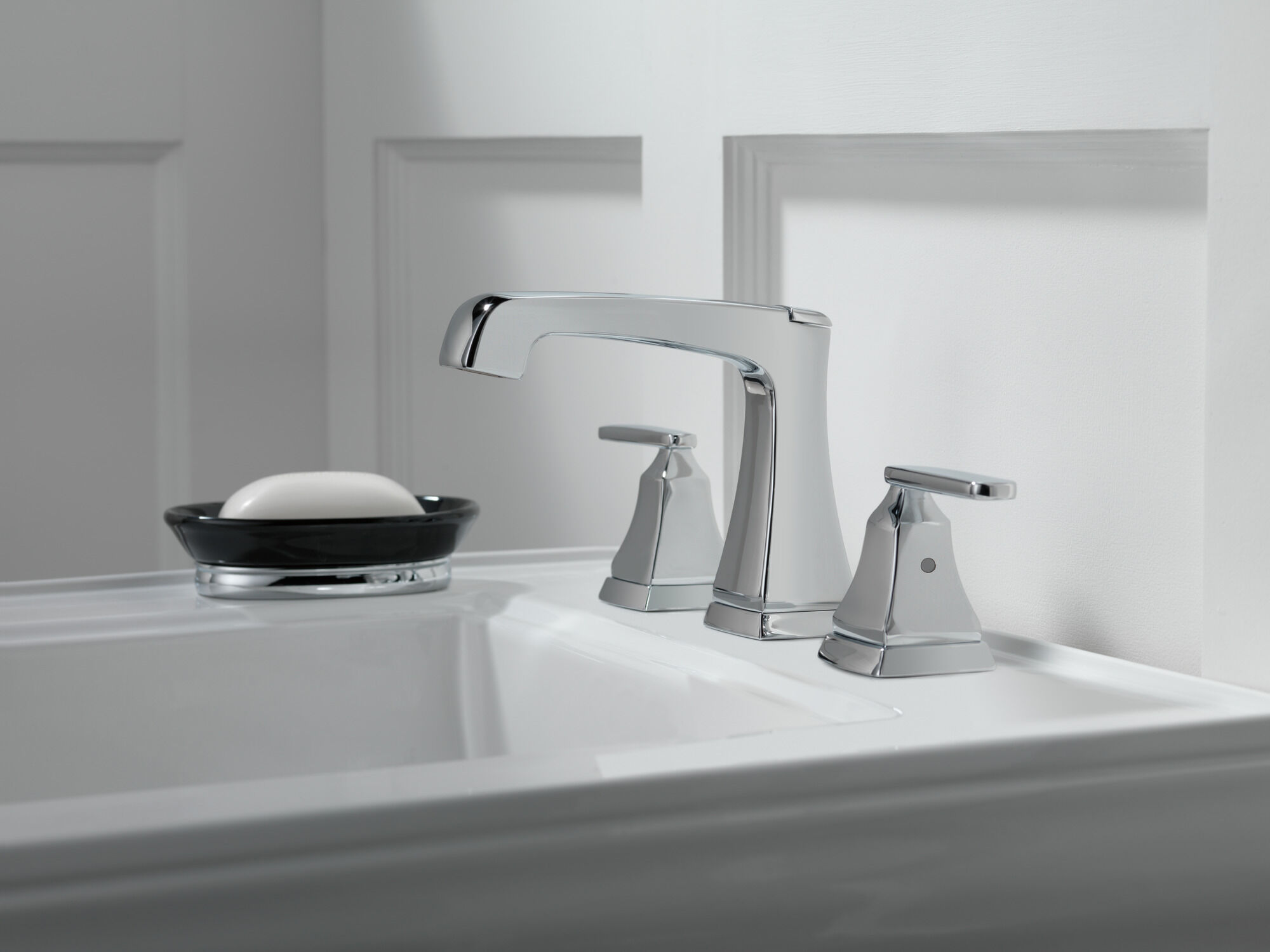 3564-MPU-DST Смеситель для ванной комнаты с двумя ручками и EZ Anchor® Delta Faucet Ashlyn Хром  - Вид №5
