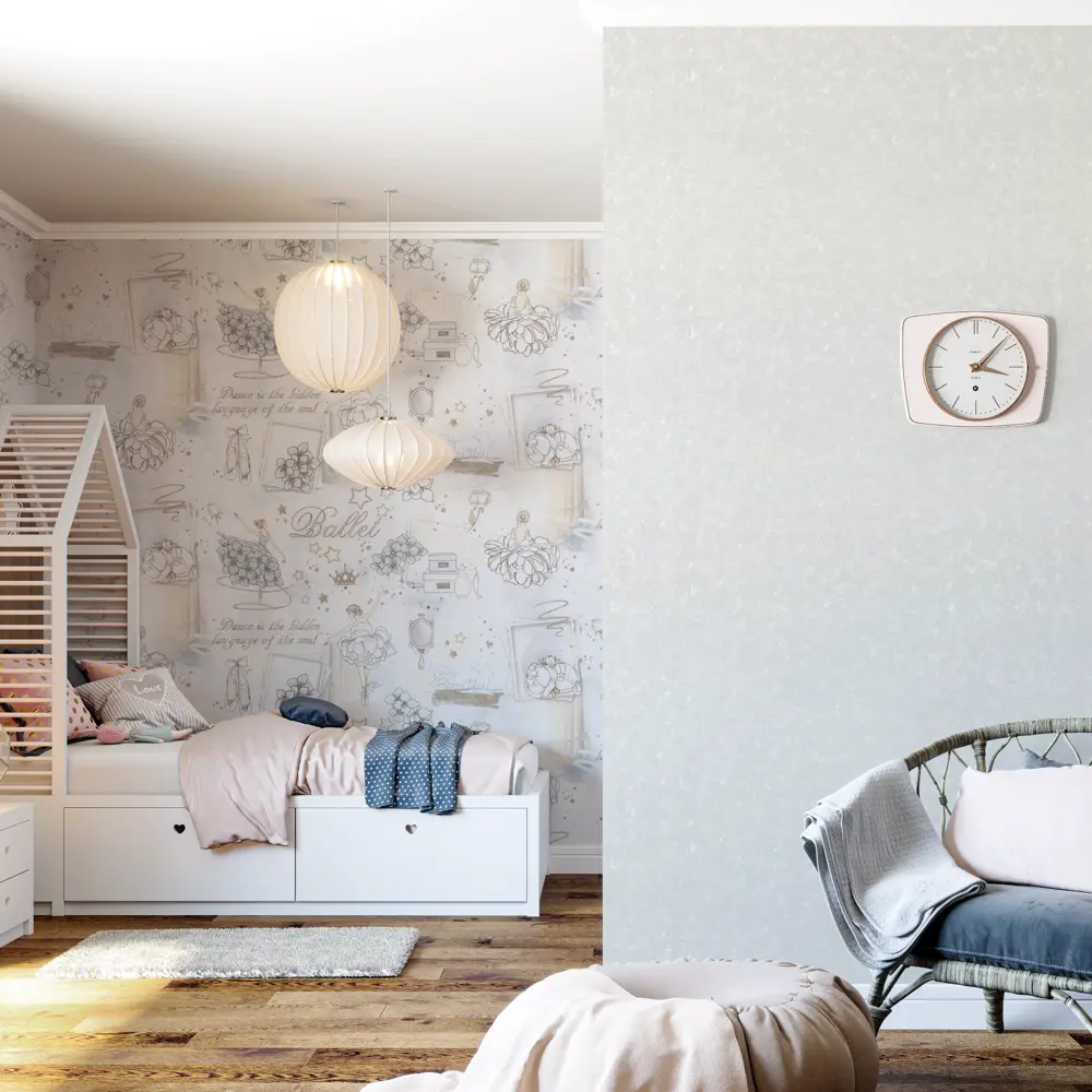 Обои флизелиновые Palitra Home Ballet серые 1.06 м 715-41 STLM-2189444 - Вид №3