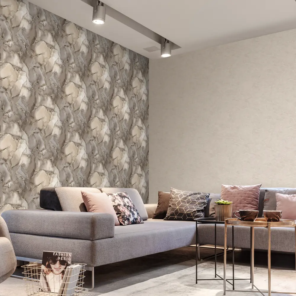 Флизелиновые обои ATELIERO Alicante - элегантный коричневый для стильного интерьера 84897606 STLM-0825059 - Вид №3