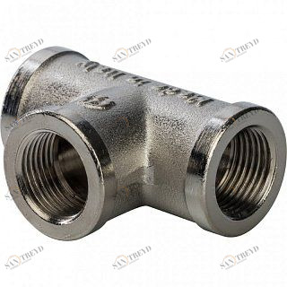 Тройник ВР 3/8" никель STOUT SFT0020000038