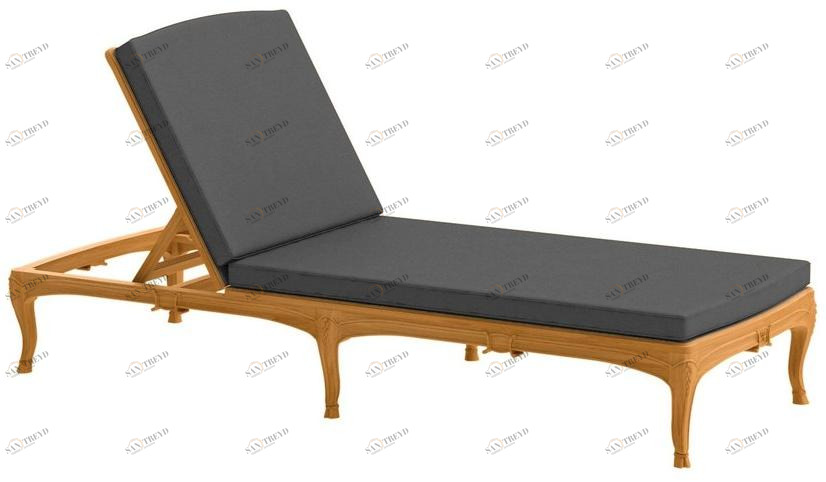 ASTELLO Садовая кушетка из тикового дерева Fleur de lys sun-id-1493384