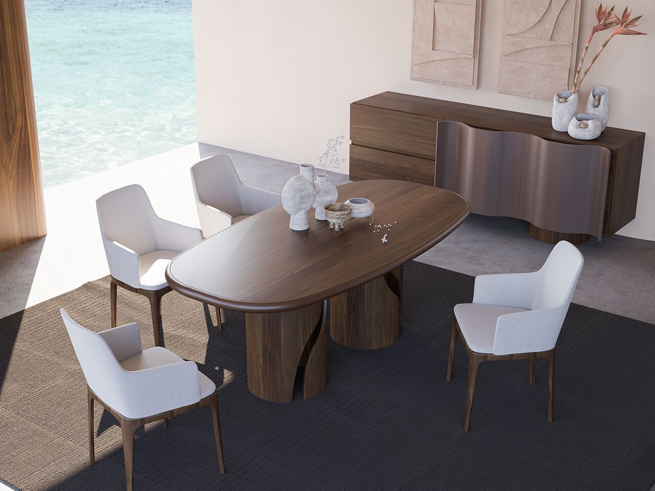 Овальный деревянный обеденный стол NDESIGN ARCH-00061022 - Вид №4