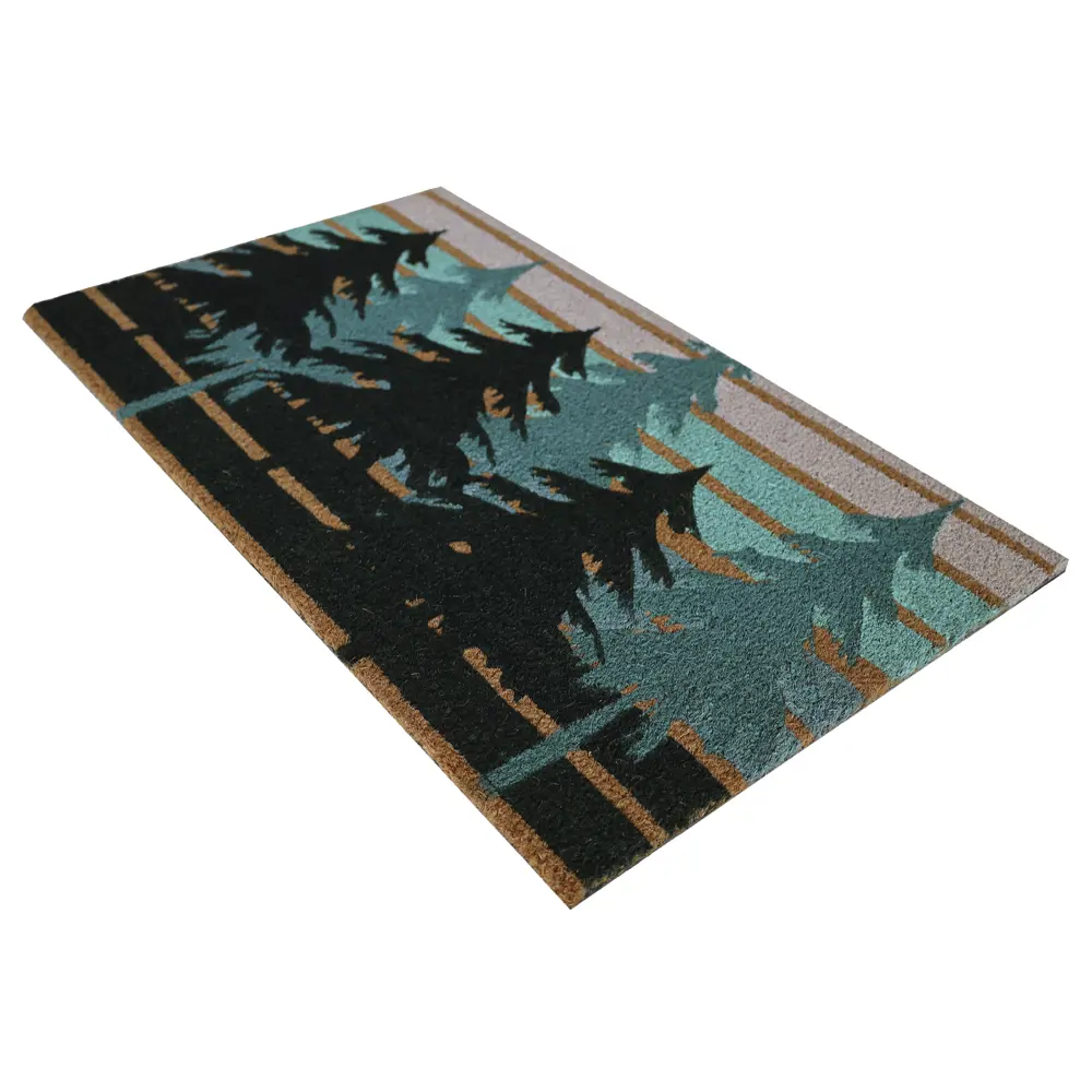 Коврик декоративный кокос Velcoc Kera Firs 40x75 см цвет бежевый/зеленый STLM-2042762 - Вид №2