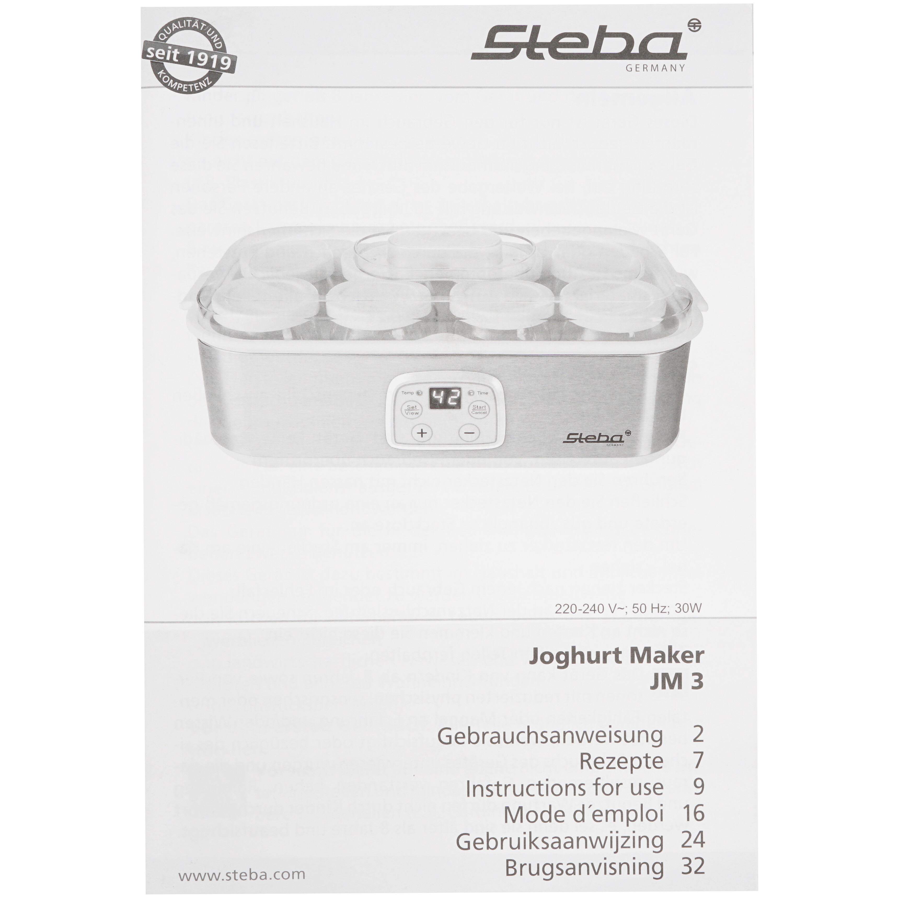 8167947 Йогуртница Steba JM 3 серебристый STDN-0039547 - Вид №6