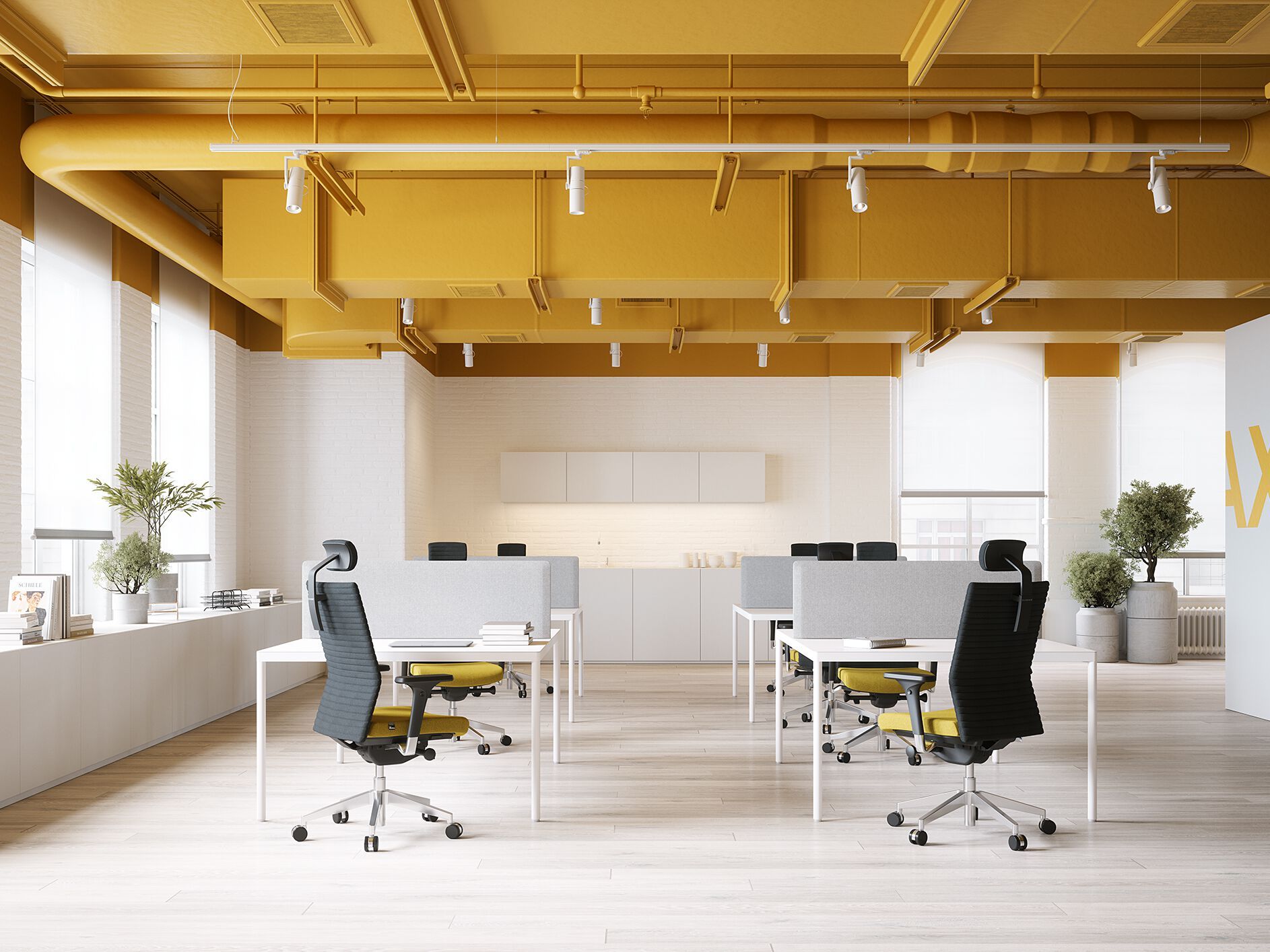 5-спицевое тканевое вращающееся офисное кресло с подголовником LD Seating ARCH-00033502 - Вид №3