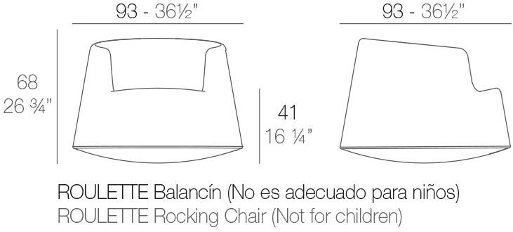 VONDOM Садовое кресло-качалка Roulette sun-id-1447185 - Вид №6