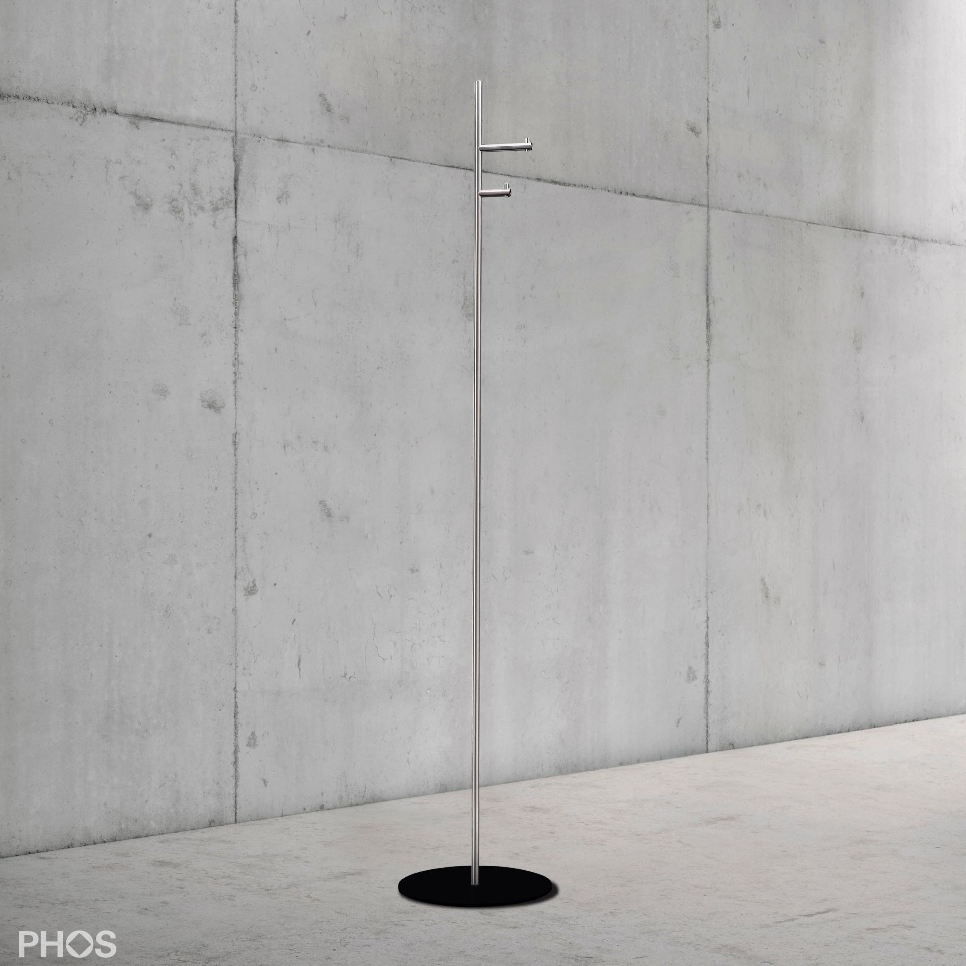 GSTS2S-BPS Вешалка для одежды с 2 крючками, основание: черное. PHOS  - Вид №1