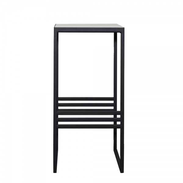 Приставной столик черный с мраморным топом 31 см FOR MISS  264006 Серый;черный  - Вид №6