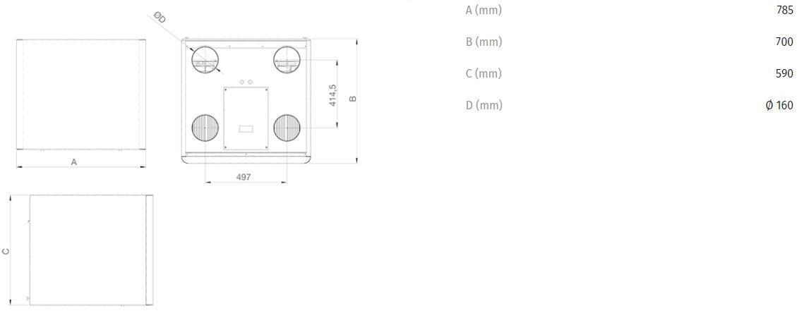 Vortice Настенный рекуператор тепла Vort hr avel 12210 - Вид №1