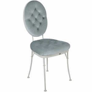 19015 Стул кованый Аделаида Айвори Амели Голубая дымка BOGACHO