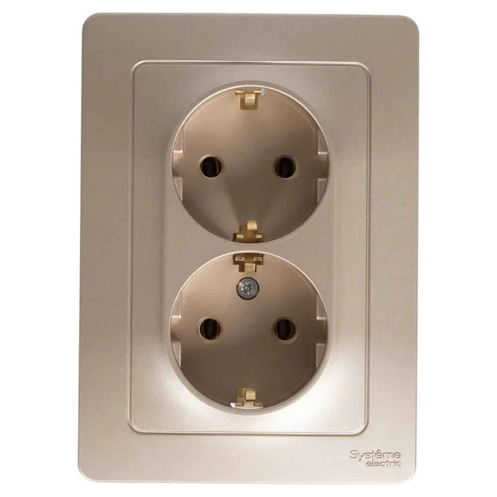 Розетка двойная встраиваемая Systeme Electric Blanca с заземлением 16 А IP20 цвет титановый 84500073 STLM-2024031