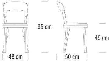 Thonet Деревянный стул со встроенной подушкой 107 sun-id-1398833 - Вид №1