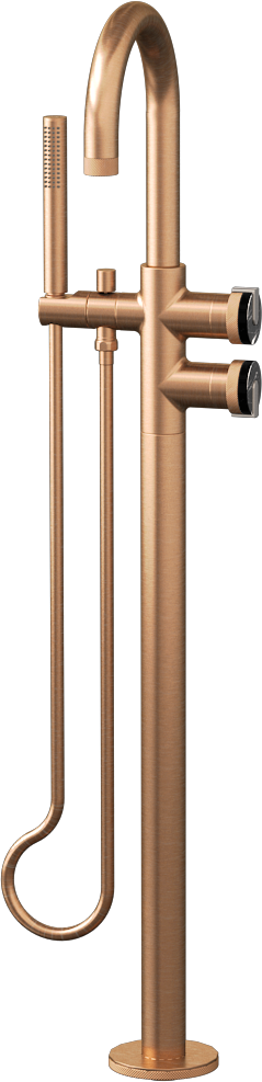 E-11554-R2MB-L1SN-BRG Смеситель напольный отдельностоящий (внешняя часть) GRAFF MOD+