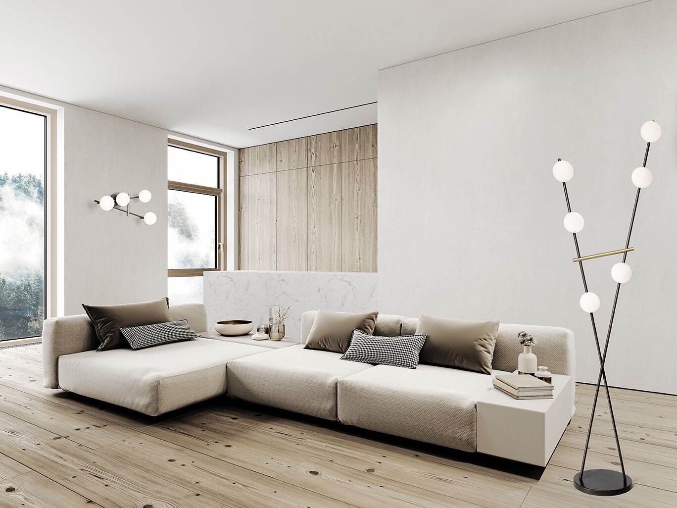 Металлический светодиодный торшер с диммером Miloox Kika ARCH-00127722 - Вид №1