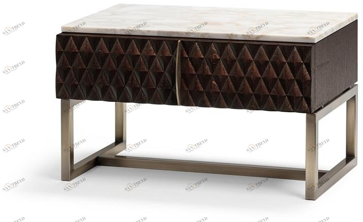 OPERA CONTEMPORARY Прямоугольная тумбочка из дерева с ящиками Victor sun-id-1466611