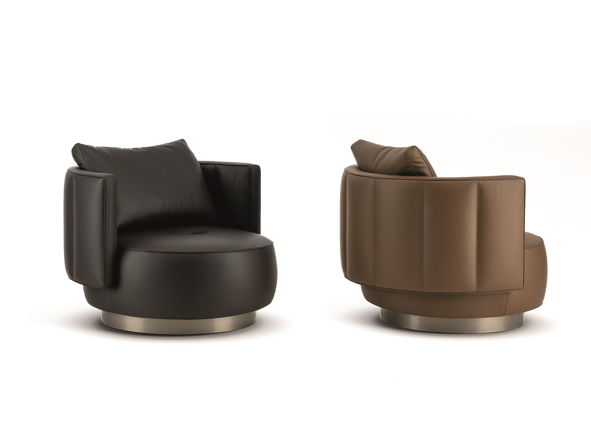 Кожаное вращающееся кресло Minotti Torii Bold ARCH-00015613