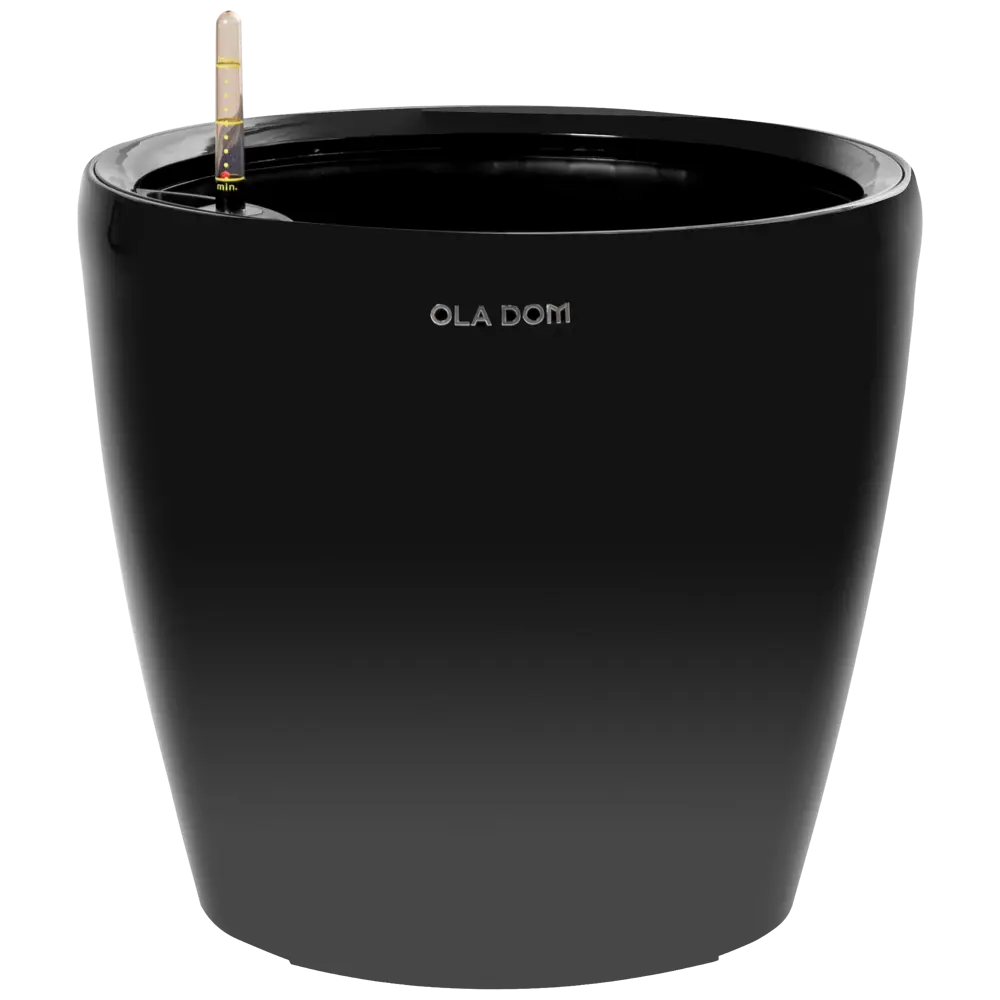 Кашпо Oladom Deluxe Ø43.5 h39.5 см v26 л пластик черный с автополивом 89446361 STLM-2052915 Santreyd
