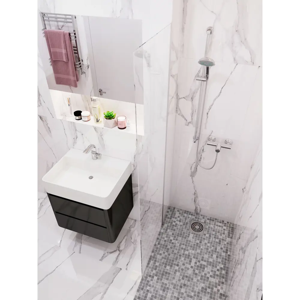 Керамогранит INCOLOR Thasos - белый мрамор 60×60 см для изысканных интерьеров 82595112 STLM-0030941 - Вид №5