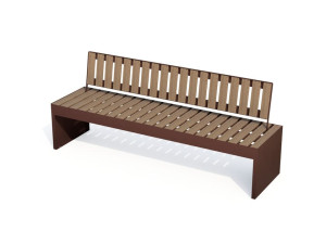 Скамья WPC со спинкой