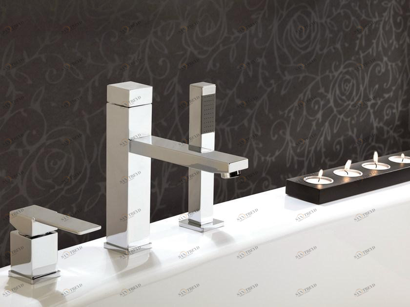 Remer Rubinetterie Комплект для ванны на 3 отверстия с ручным душем Qubika Q07