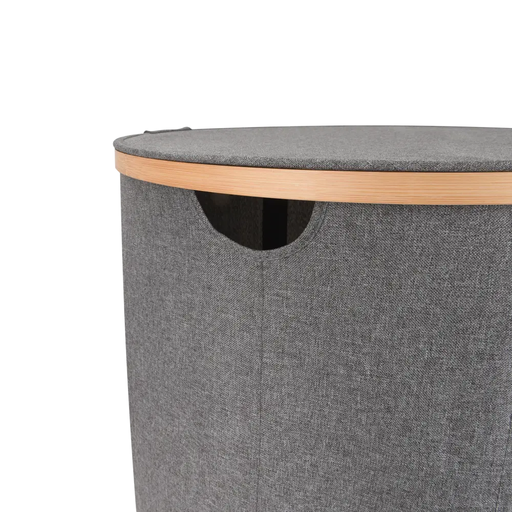 Корзина для белья Sensea Scandi круглая цвет серый 82907854 STLM-2162817 Laundry - Вид №3