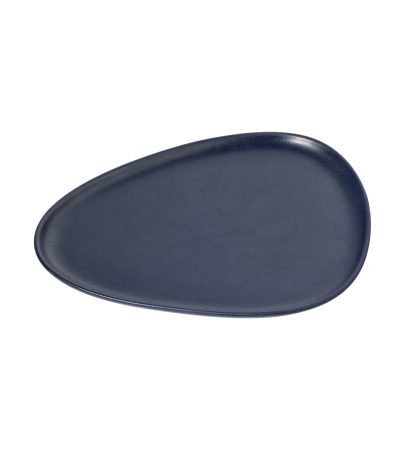 990170 Тарелка сервировочная (35х30х3см) каменная керамика, темно-синий;LIND DNA 