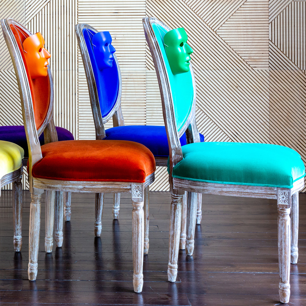 3113008 Стул «Луи / Оранжевое солнце» (бархат, лесной орех) Object Desire  - Вид №4